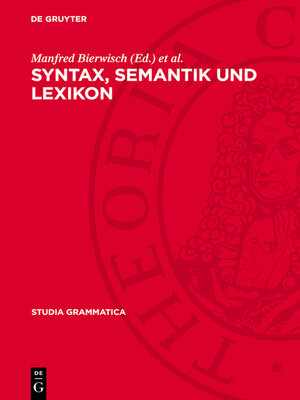 cover image of Syntax, Semantik und Lexikon